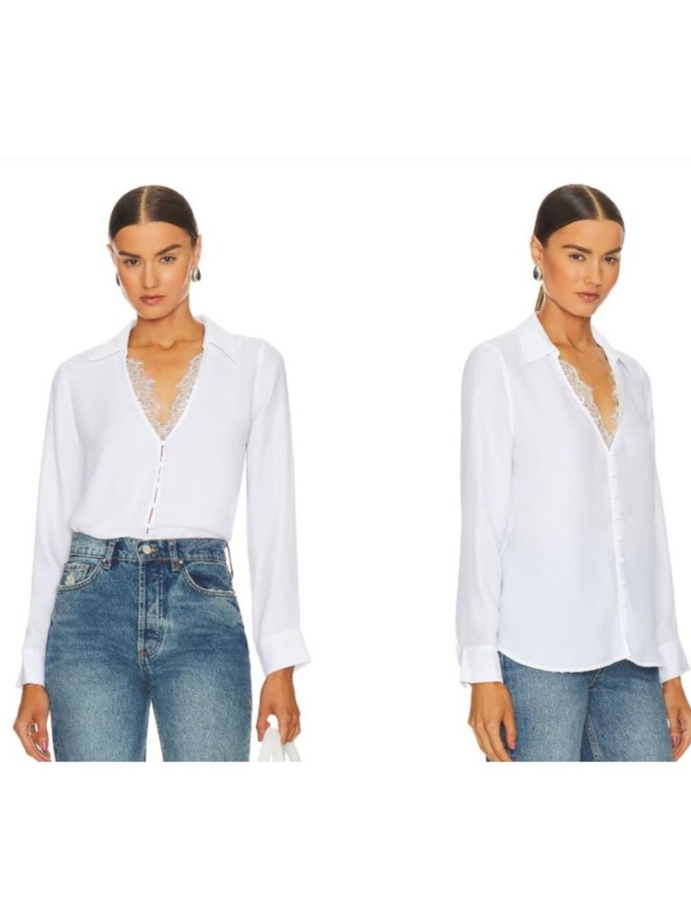 L'Agence Kori White Blouse Medium